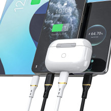 „Dudao L25X USB-C“ – „Lightning“ laidas 1 m 30 W su minkštu silikoniniu apvadu – juodas „Dudao L25X USB-C“ – „Lightning“ laidas 1 m 30 W su minkštu silikoniniu apvadu – juodas