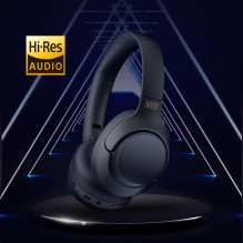 QCY H3 Over-Ear Headphones with ANC Bluetooth 5.4 Hi-Res Audio - Blue