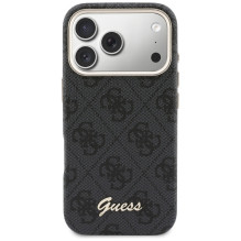 „Guess 4G Script MagSafe“ dėklas, skirtas „iPhone 17 Pro Max“ – juodas