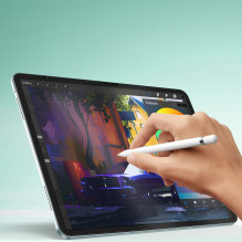 „Dux Ducis Naad Paperlike matinis ekrano apsauginis dėklas, skirtas „iPad Air 11'“ (2024 / 2025) – su juodu rėmeliu