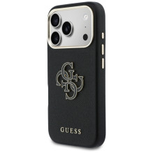 „Guess FW Resin Logo“ dėklas, skirtas „iPhone 17 Pro Max“ – juodas