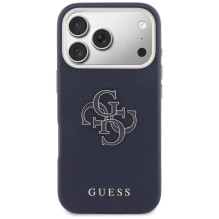 „Guess FW Resin Logo“ dėklas, skirtas „iPhone 17 Pro“ – mėlynas