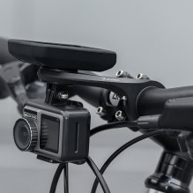 „Wozinsky WUG-01B“ dviračio laikiklis „Garmin“ kompiuteriui, vairui, kamerai, lempai – juodas