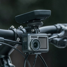 „Wozinsky WUG-01B“ dviračio laikiklis „Garmin“ kompiuteriui, vairui, kamerai, lempai – juodas