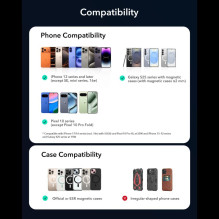 ESR OmniLock Qi2.2 magnetinis MagSafe automobilio laikiklis su oro išleidimo anga - juodas