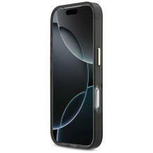 „Guess IML Script“ metalinis „MagSafe“ dėklas, skirtas „iPhone 17 Pro“ – juodas