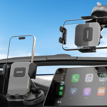 Dudao F24PLUS automobilio laikiklis su siurbtuku, skirtas prietaisų skydeliui - juodas