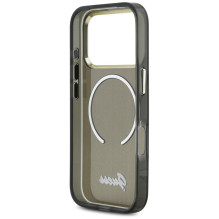 „Guess IML Script“ metalinis „MagSafe“ dėklas, skirtas „iPhone 17 Pro Max“ – juodas