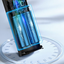 „Wozinsky WPEP-8000“ kompresorius, elektrinis siurblys, 8000 mAh išorinė baterija, žibintuvėlis - juodas