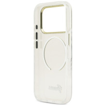 Guess IML Script Metal MagSafe Case for iPhone 17 Pro Max - Clear