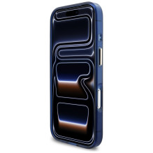 „Guess IML Script“ metalinis „MagSafe“ dėklas, skirtas „iPhone 17 Pro“ – mėlynas