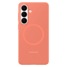„Samsung“ silikoninis magnetinis dėklas, skirtas „Samsung Galaxy S26+“, suderinamas su „MagSafe“ – raudonas