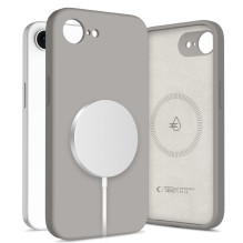 „Tech-Protect“ silikoninis „MagSafe“ dėklas, skirtas „iPhone 16E / 17E“ – pilkas