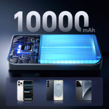 „Joyroom JR-QP191 Star Series Mini 10000mAh 22.5W“ išorinė baterija su skaitmeniniu ekranu – balta