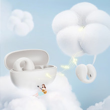 OWS QCY Crossky C10 Earphones with ENC Clip IPX5 Bluetooth 5.4 - White