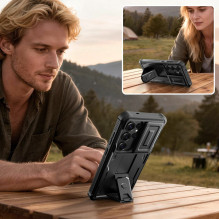 Tech-Protect Kevlar Cam+ Case for Samsung Galaxy S26 Ultra - Black Tech-Protect Kevlar Cam+ Case for Samsung Galaxy S26 Ultra - Black