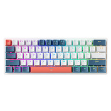 Machenike K500-B61 Wired Mechanical Gaming Keyboard with Backlight, Red Switch - White and Blue