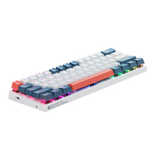 Machenike K500-B61 Wired Mechanical Gaming Keyboard with Backlight, Red Switch - White and Blue