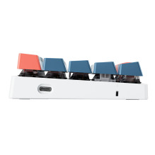 Machenike K500-B61 Wired Mechanical Gaming Keyboard with Backlight, Red Switch - White and Blue