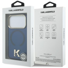 „Karl Lagerfeld IML K Head Logo MagSafe“ dėklas, skirtas „iPhone 17 Pro“ – mėlynas „Karl Lagerfeld IML K Head Logo MagSafe“ dėklas, skirtas „iPhone 17 Pro“ – mėlynas