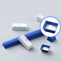 Machenike K500B-B87 Wired Mechanical Gaming Keyboard with Backlight, Red Switch - White