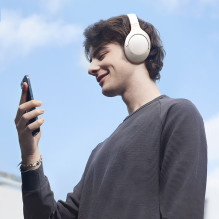 „QCY H3 Lite“ ausinės su ANC ir „Bluetooth 5.3“ – baltos