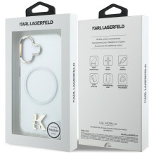„Karl Lagerfeld IML K Head Logo MagSafe“ dėklas, skirtas „iPhone 17“ – skaidrus „Karl Lagerfeld IML K Head Logo MagSafe“ dėklas, skirtas „iPhone 17“ – skaidrus
