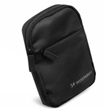 „Wozinsky WMS-W1“ unisex mini pečių krepšys su vandeniui atspariu dviejų skyrių telefonui - juodas „Wozinsky WMS-W1“ unisex mini pečių krepšys su vandeniui atspariu dviejų skyrių telefonui - juodas
