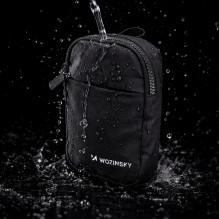 „Wozinsky WMS-W1“ unisex mini pečių krepšys su vandeniui atspariu dviejų skyrių telefonui - juodas „Wozinsky WMS-W1“ unisex mini pečių krepšys su vandeniui atspariu dviejų skyrių telefonui - juodas