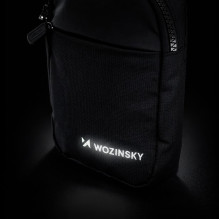 „Wozinsky WMS-W1“ unisex mini pečių krepšys su vandeniui atspariu dviejų skyrių telefonui - juodas „Wozinsky WMS-W1“ unisex mini pečių krepšys su vandeniui atspariu dviejų skyrių telefonui - juodas