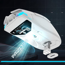 „Machenike M7 Pro“ belaidė žaidimų pelė – balta