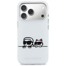 „Karl Lagerfeld IML Karl Choupette Peekaboo Logo MagSafe“ dėklas, skirtas „iPhone 17 Pro Max“ – baltas „Karl Lagerfeld IML Karl Choupette Peekaboo Logo MagSafe“ dėklas, skirtas „iPhone 17 Pro Max“ – baltas