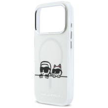 „Karl Lagerfeld IML Karl Choupette Peekaboo Logo MagSafe“ dėklas, skirtas „iPhone 17 Pro Max“ – baltas „Karl Lagerfeld IML Karl Choupette Peekaboo Logo MagSafe“ dėklas, skirtas „iPhone 17 Pro Max“ – baltas