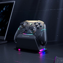 Machenike G5Pro Premium Edition Wireless Game Controller with Charging Station - Black and Gold