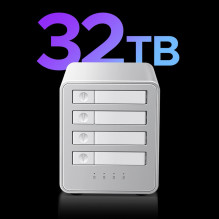 „Orico 8848U4 DAS“ serijos 4 lizdų M.2 NVMe SSD diskų masyvas – baltas