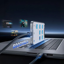 „Orico“ USB4 „Thunderbolt 5“ laidas, 80 Gbps, 240 W, USB-C į USB-C, 1 m, juodas