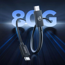„Orico“ USB4 „Thunderbolt 5“ laidas, 80 Gbps, 240 W, USB-C į USB-C, 1,5 m, juodas