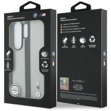 „MagSafe“ dėklas „Samsung Galaxy S26 Ultra“ su BMW perforuota juostele ir logotipu – pilkas