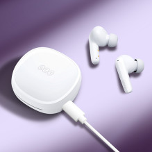 QCY T13X In-Ear Headphones with ENC IPX5 Bluetooth 5.3 - White