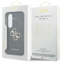 „Guess 4G“ didelis metalinis logotipo dėklas, skirtas „Samsung Galaxy S26“ - juodas