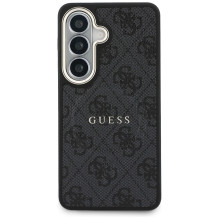 „Guess 4G“ įspausto žiedo formos „MagSafe“ dėklas, skirtas „Samsung Galaxy S26“ – juodas