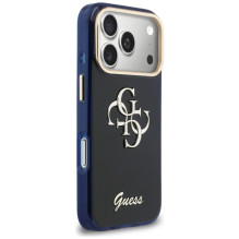 „Guess IML 4G Script Metal“ dėklas, skirtas „iPhone 17 Pro Max“ – mėlynas