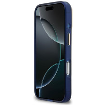 „Guess IML 4G Script Metal“ dėklas, skirtas „iPhone 17 Pro Max“ – mėlynas