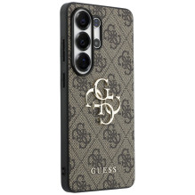 „Guess 4G“ didelis metalinis logotipo dėklas, skirtas „Samsung Galaxy S26 Ultra“ – rudas