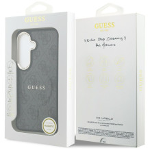 „Guess 4G“ įspausto žiedo formos „MagSafe“ dėklas, skirtas „Samsung Galaxy S26“ – juodas