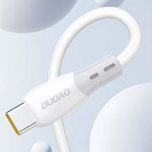 „Dudao L25SX“ 30 W USB-C – „Lightning“ laidas su minkštu silikoniniu apvadu, 2 m, baltas