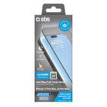 SBS Eyesafe grūdintas stiklas iPhone 17 Pro Max / 16 Pro Max su aplikatoriumi