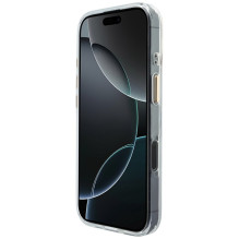 „Guess IML Gradient Script“ metalinis „MagSafe“ dėklas, skirtas „iPhone 17“ – baltas