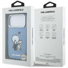 „Karl Lagerfeld Karl Choupette Back MagSafe“ dėklas, skirtas „iPhone 17 Pro“ – mėlynas „Karl Lagerfeld Karl Choupette Back MagSafe“ dėklas, skirtas „iPhone 17 Pro“ – mėlynas