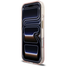 „Guess IML Script“ metalinis „MagSafe“ dėklas, skirtas „iPhone 17“ – rožinis